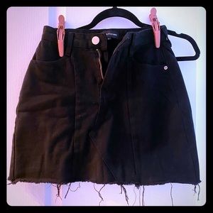 Black Denim Skirt